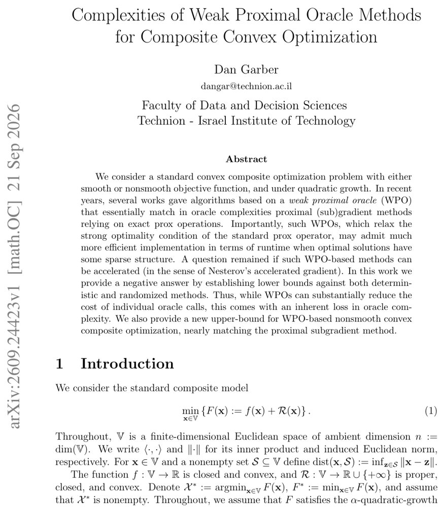 Complexities of Weak Proximal Oracle Methods for Composite Convex Optimization Figure 1