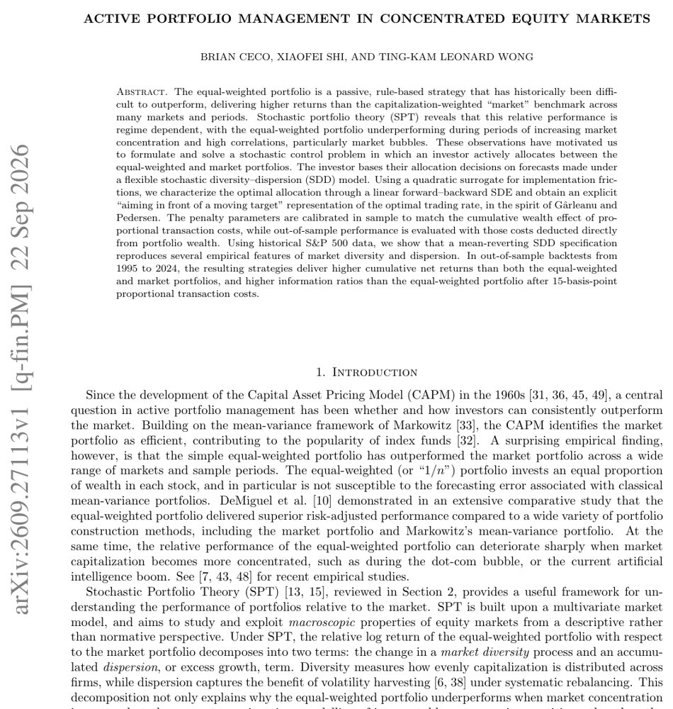 Active Portfolio Management in Concentrated Equity Markets Figure 1