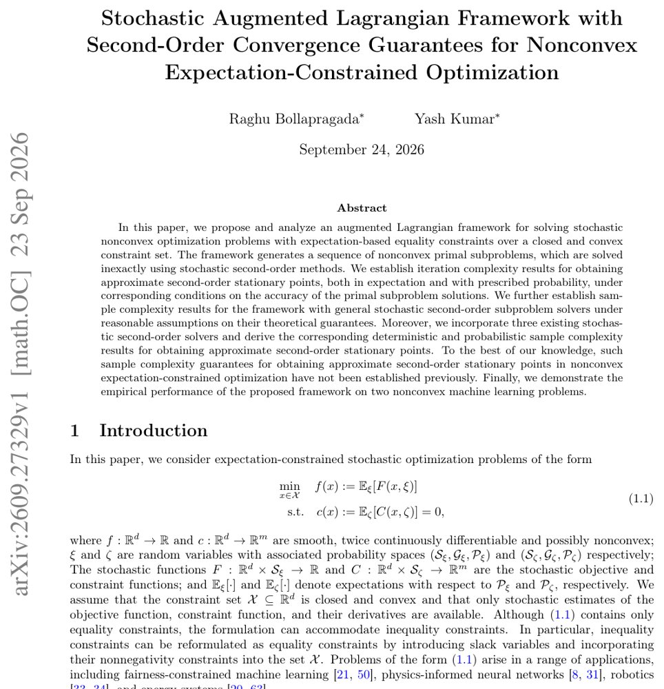Stochastic Augmented Lagrangian Framework with Second-Order Convergence Guarantees for Nonconvex Expectation-Constrained Optimization Figure 1