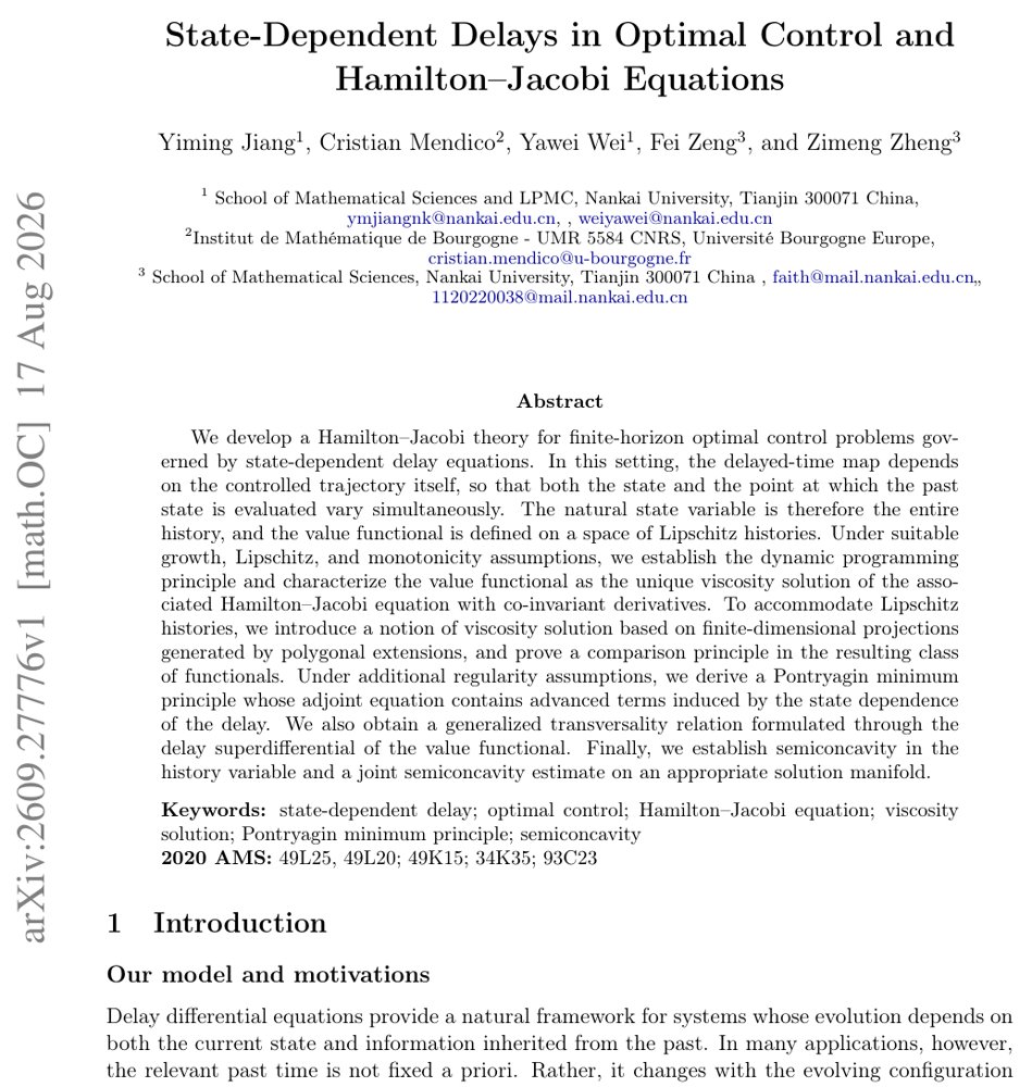 State-Dependent Delays in Optimal Control and Hamilton--Jacobi Equations Figure 1