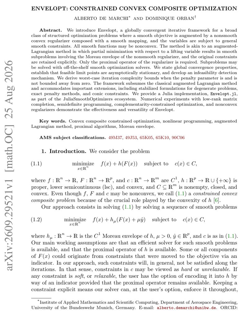 Envelopt: Constrained Convex Composite Optimization Figure 1