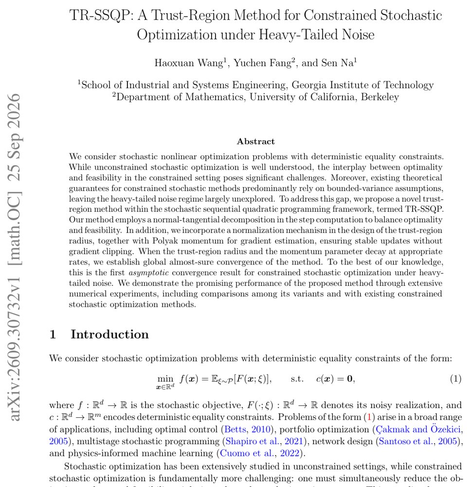 TR-SSQP: A Trust-Region Method for Constrained Stochastic Optimization under Heavy-Tailed Noise Figure 1