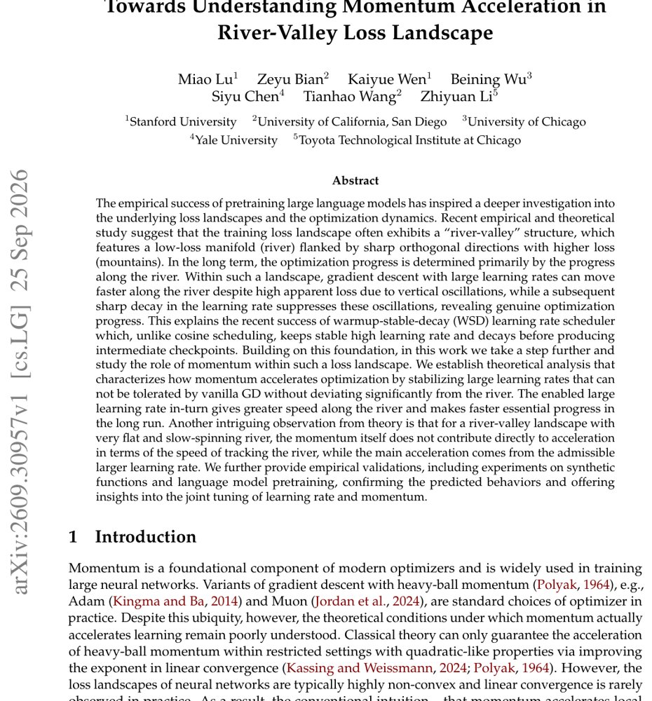 Towards Understanding Momentum Acceleration in River-Valley Loss Landscape Figure 1