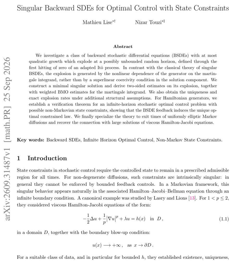 Singular Backward SDEs for Optimal Control with State Constraints Figure 1