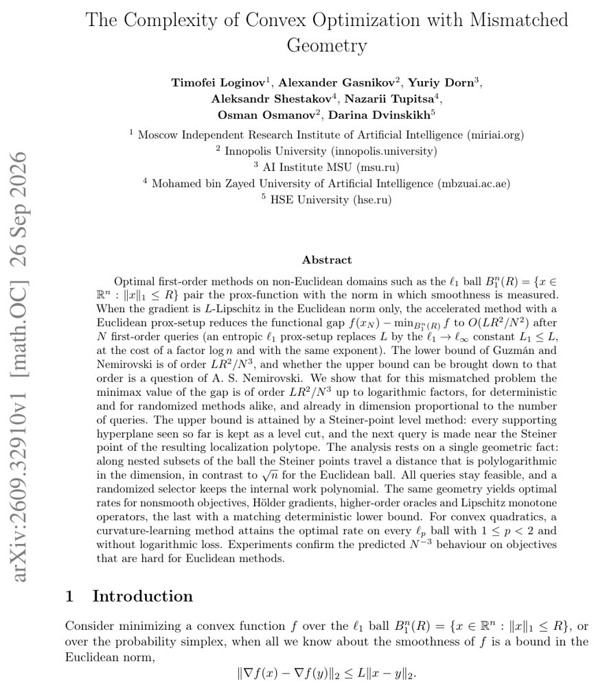 The Complexity of Convex Optimization with Mismatched Geometry Figure 1