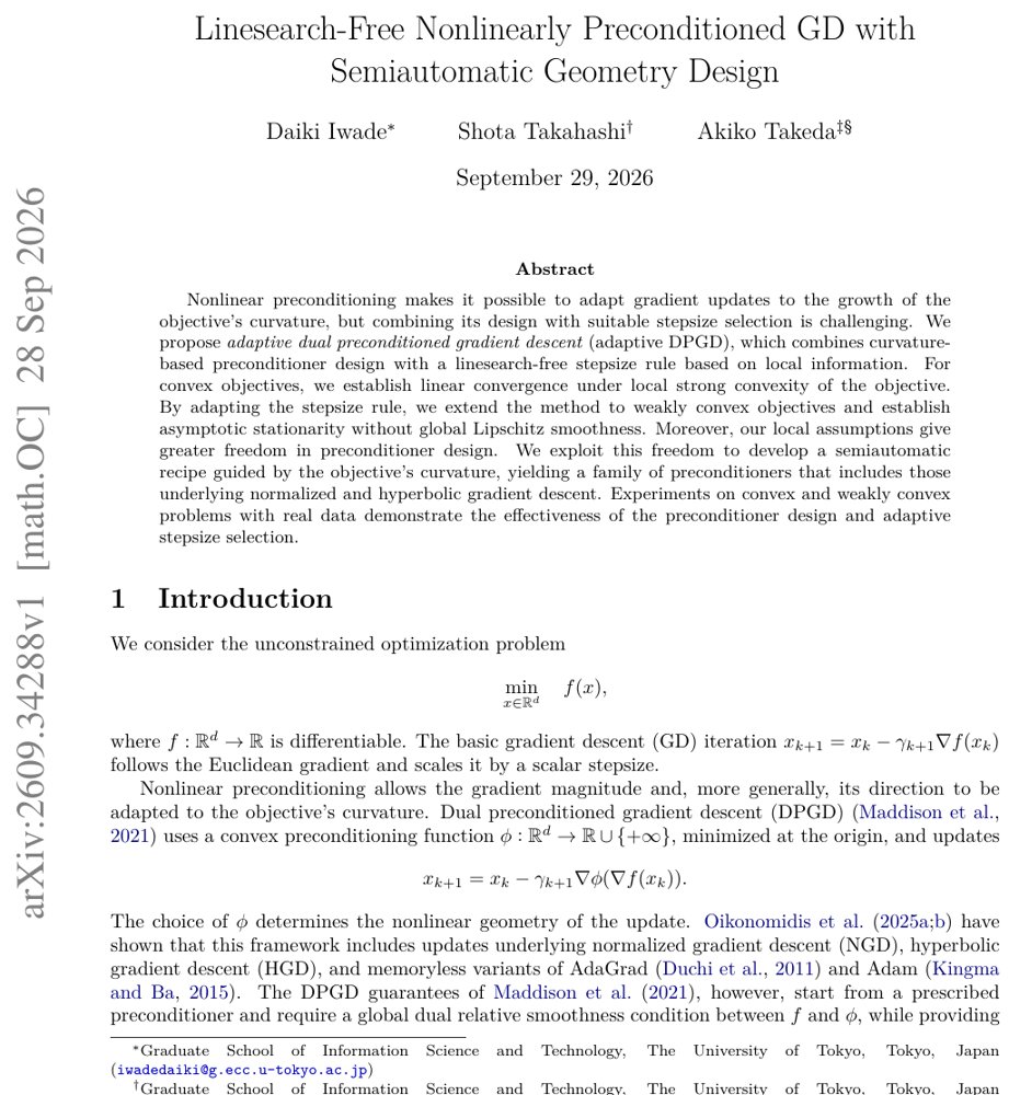 Linesearch-Free Nonlinearly Preconditioned GD with Semiautomatic Geometry Design Figure 1