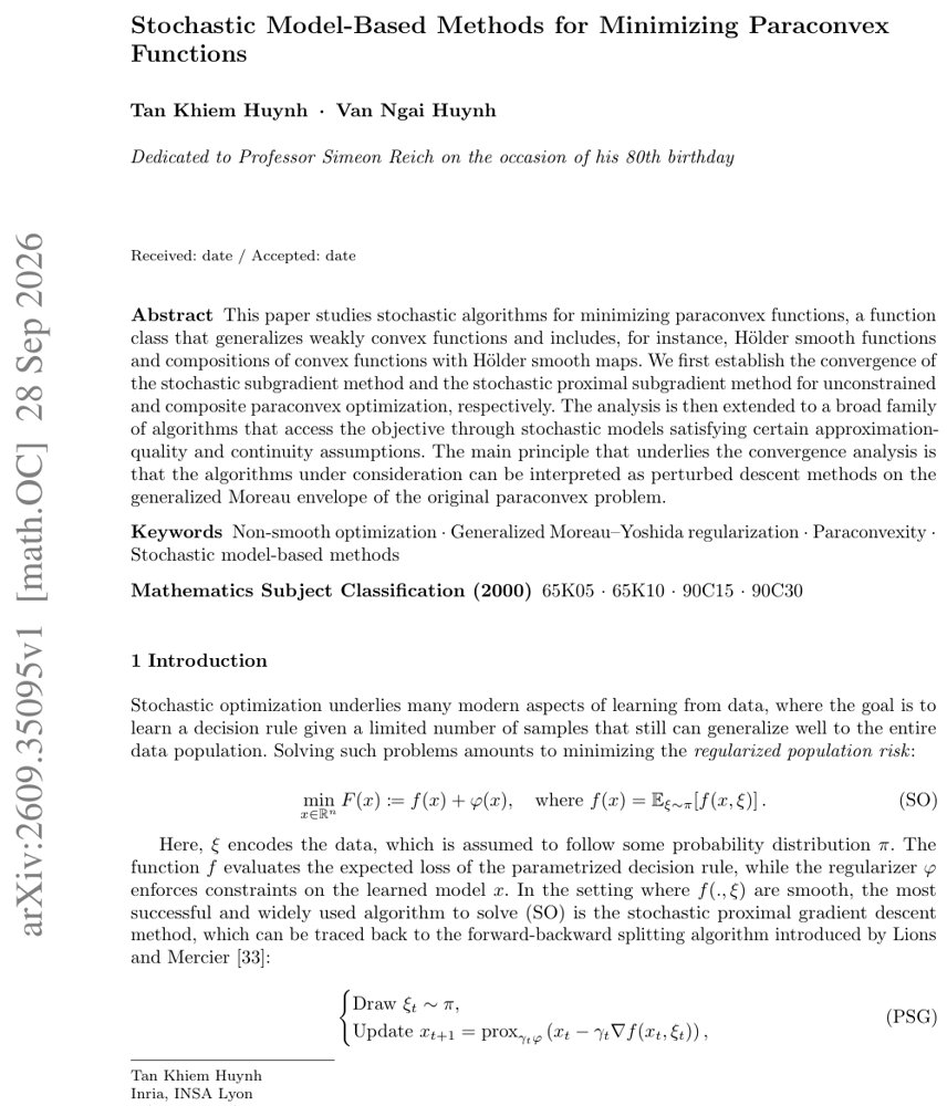 Stochastic Model-Based Methods for Minimizing Paraconvex Functions Figure 1