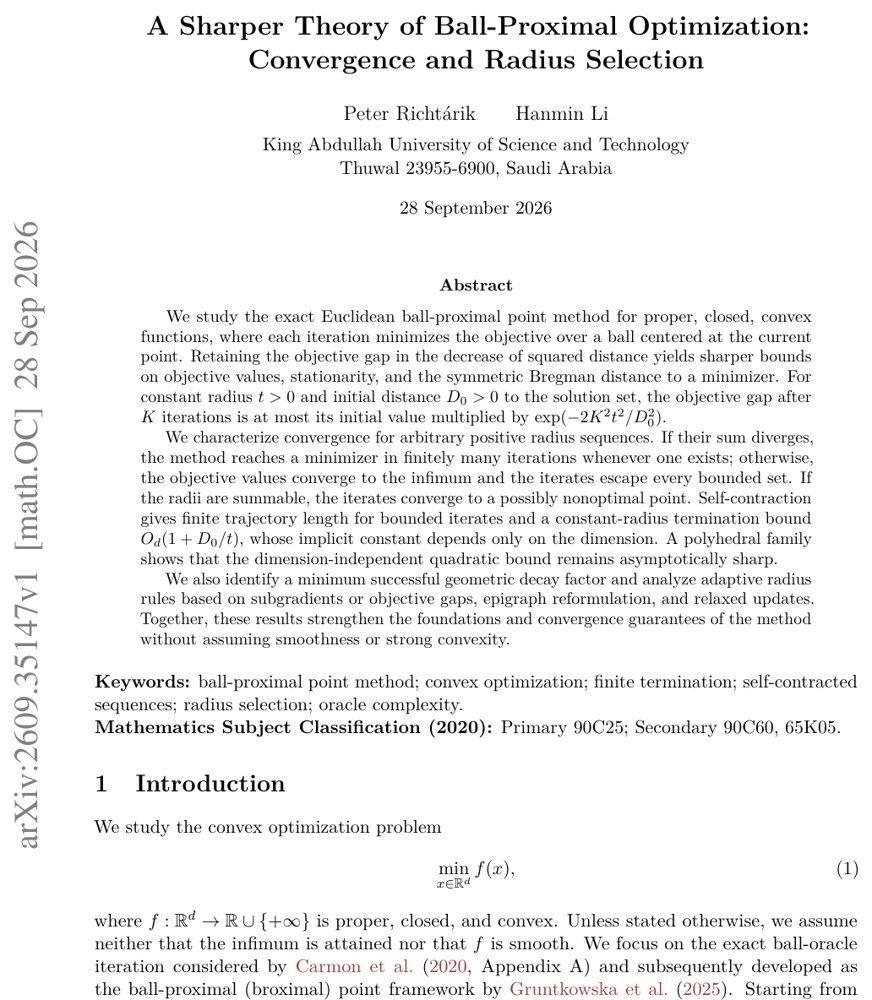 A Sharper Theory of Ball-Proximal Optimization: Convergence and Radius Selection Figure 1