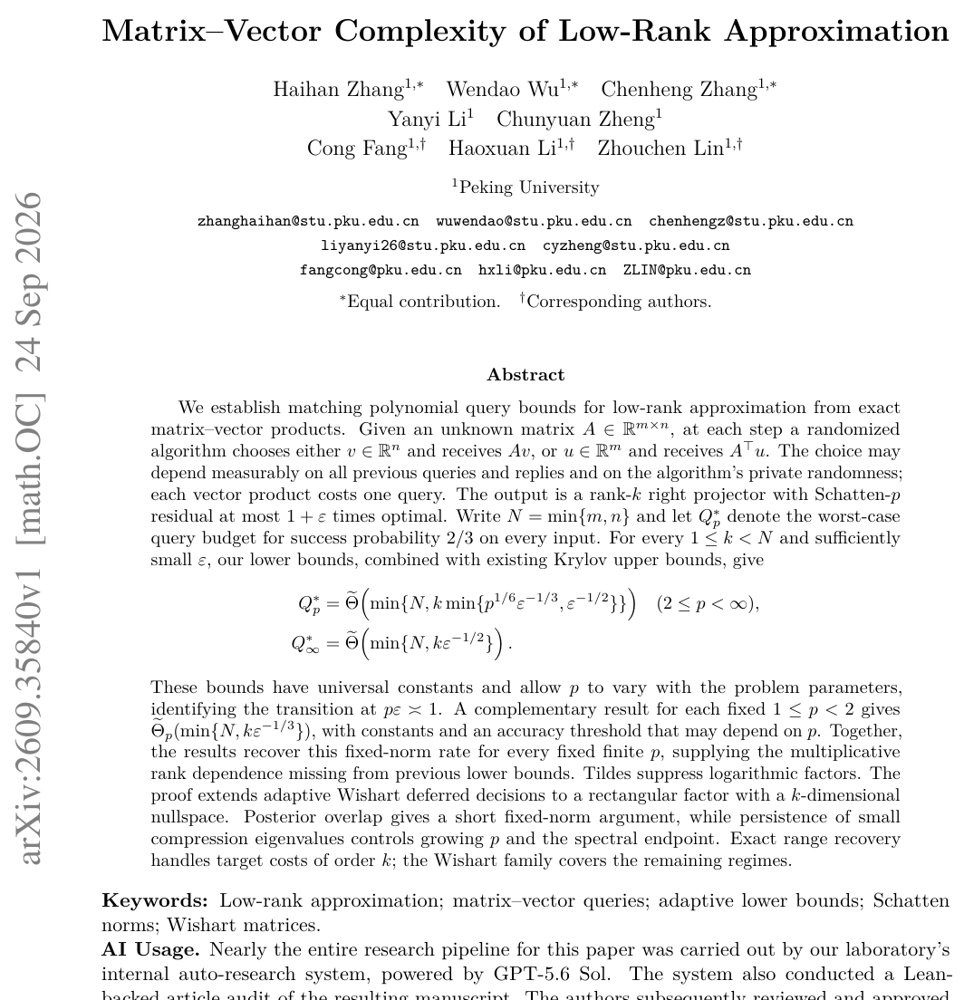 Matrix-Vector Complexity of Low-Rank Approximation Figure 1