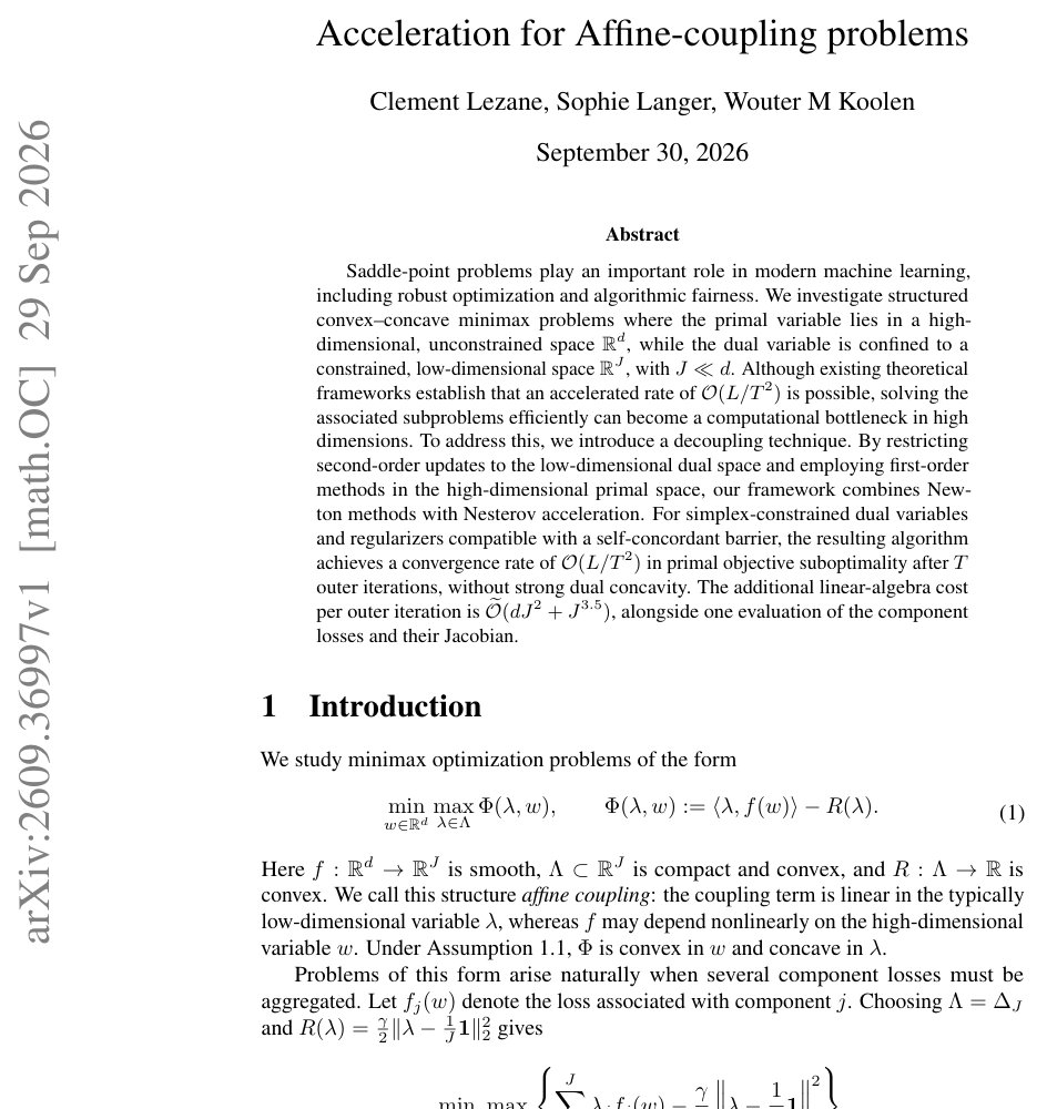 Acceleration for Affine-coupling problems Figure 1