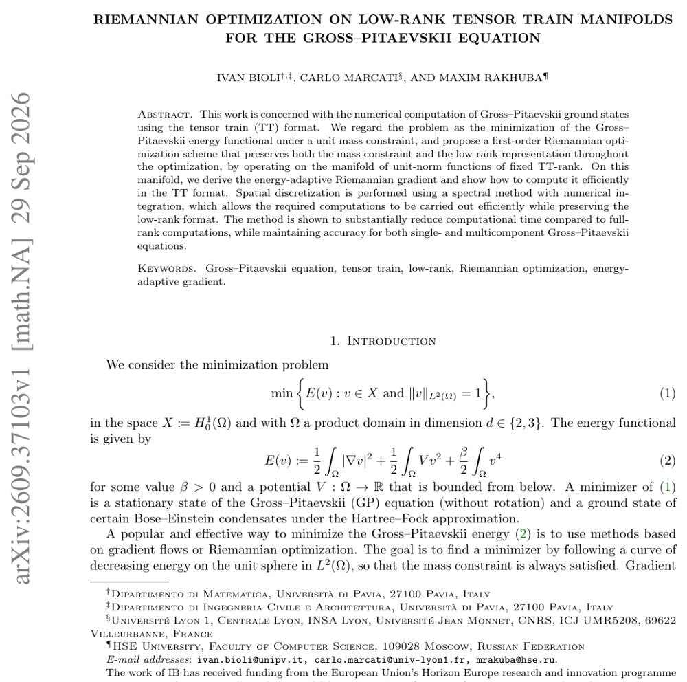 Riemannian optimization on low-rank tensor train manifolds for the Gross-Pitaevskii equation Figure 1