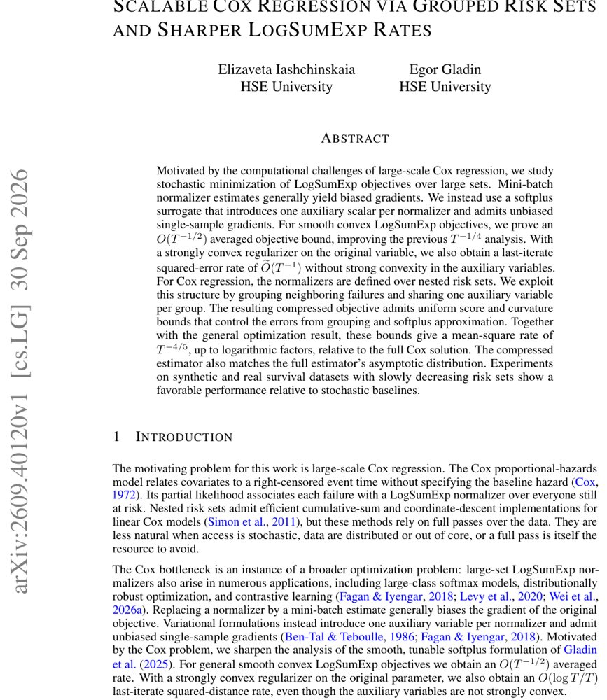 Scalable Cox Regression via Grouped Risk Sets and Sharper LogSumExp Rates Figure 1