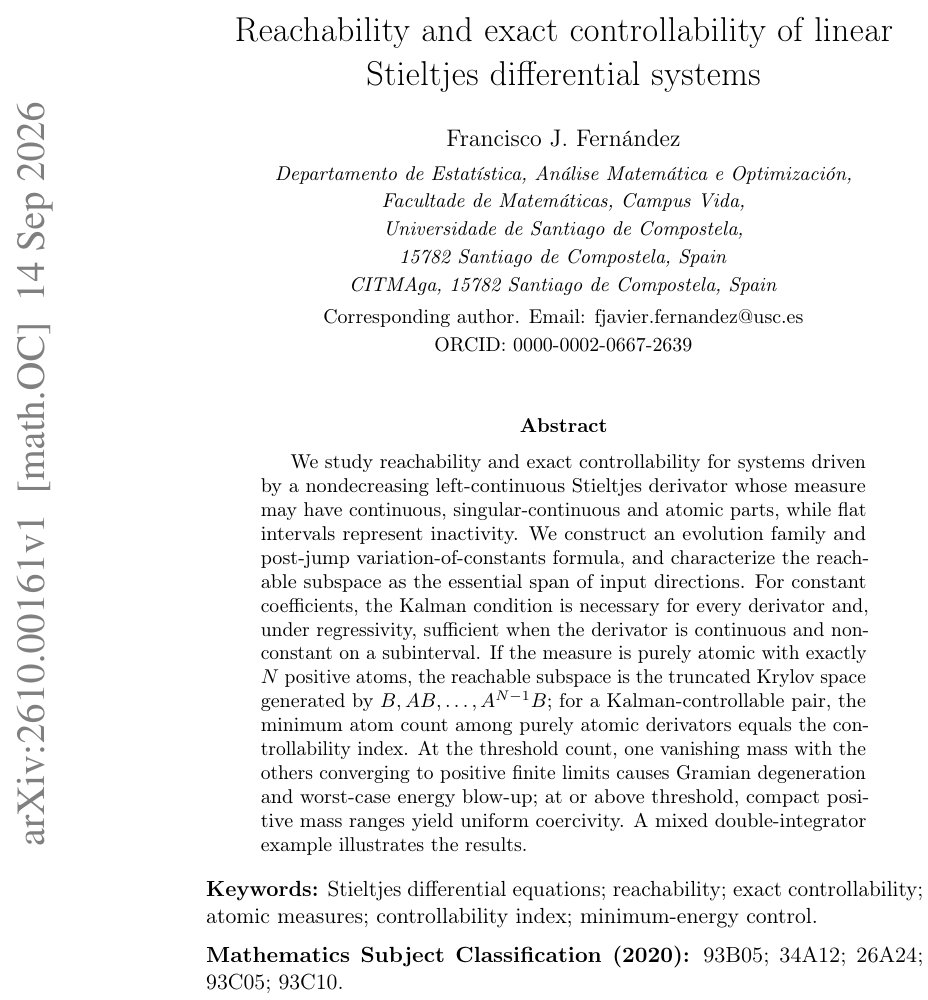 Reachability and exact controllability of linear Stieltjes differential systems Figure 1