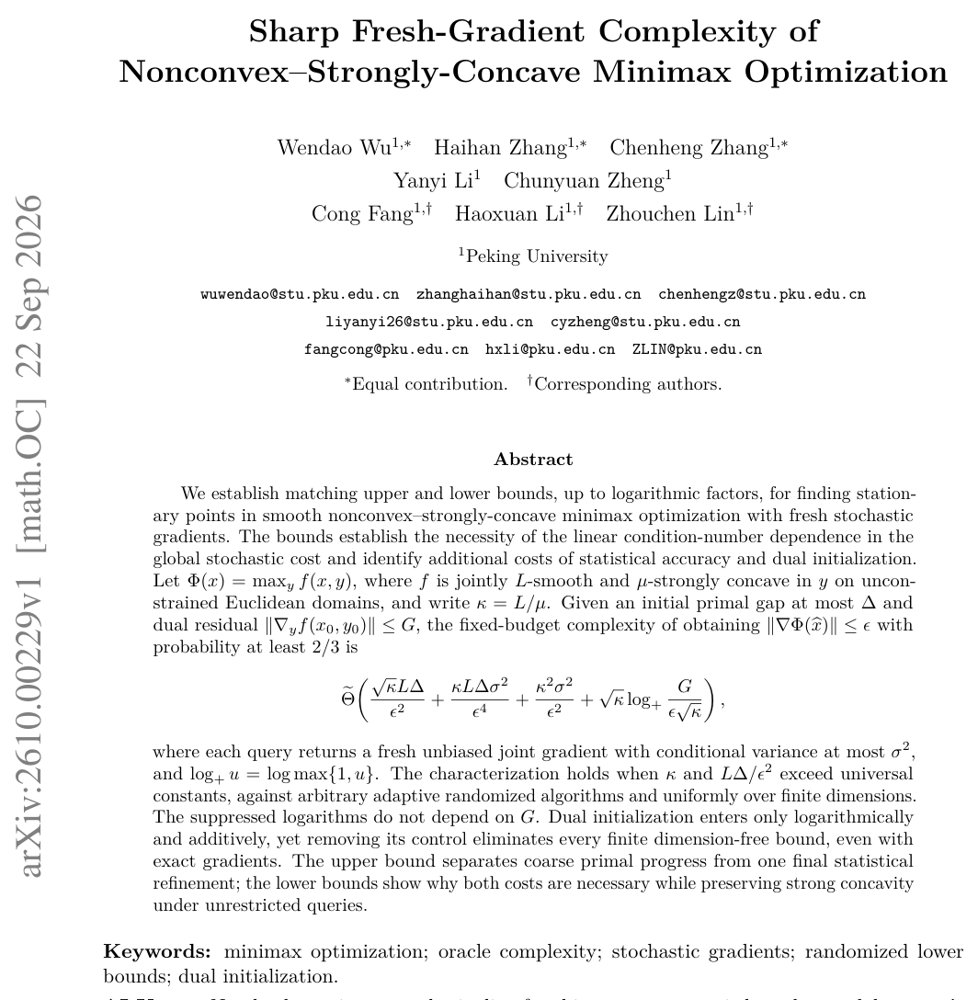 Sharp Fresh-Gradient Complexity of Nonconvex-Strongly-Concave Minimax Optimization Figure 1