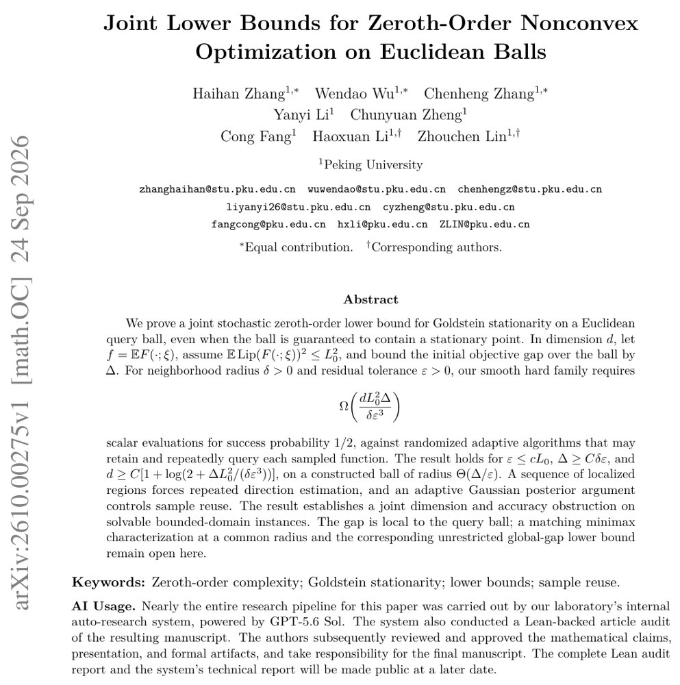 Joint Lower Bounds for Zeroth-Order Nonconvex Optimization on Euclidean Balls Figure 1