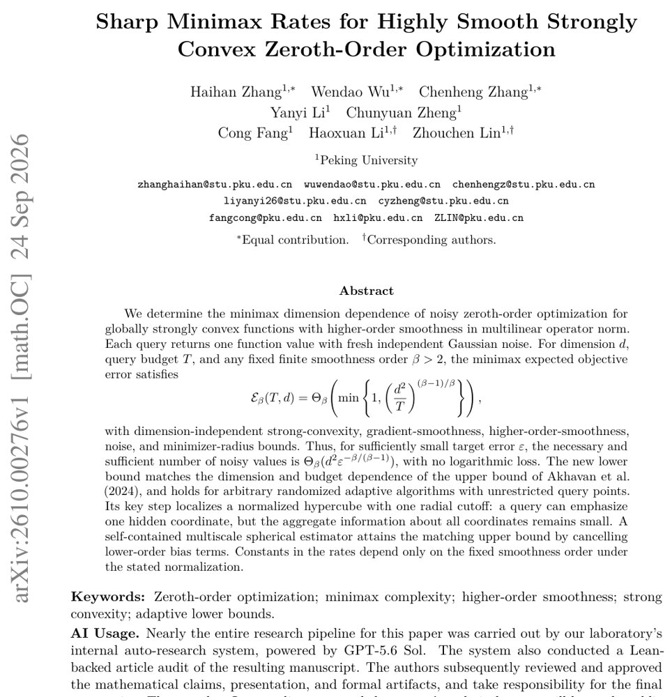 Sharp Minimax Rates for Highly Smooth Strongly Convex Zeroth-Order Optimization Figure 1