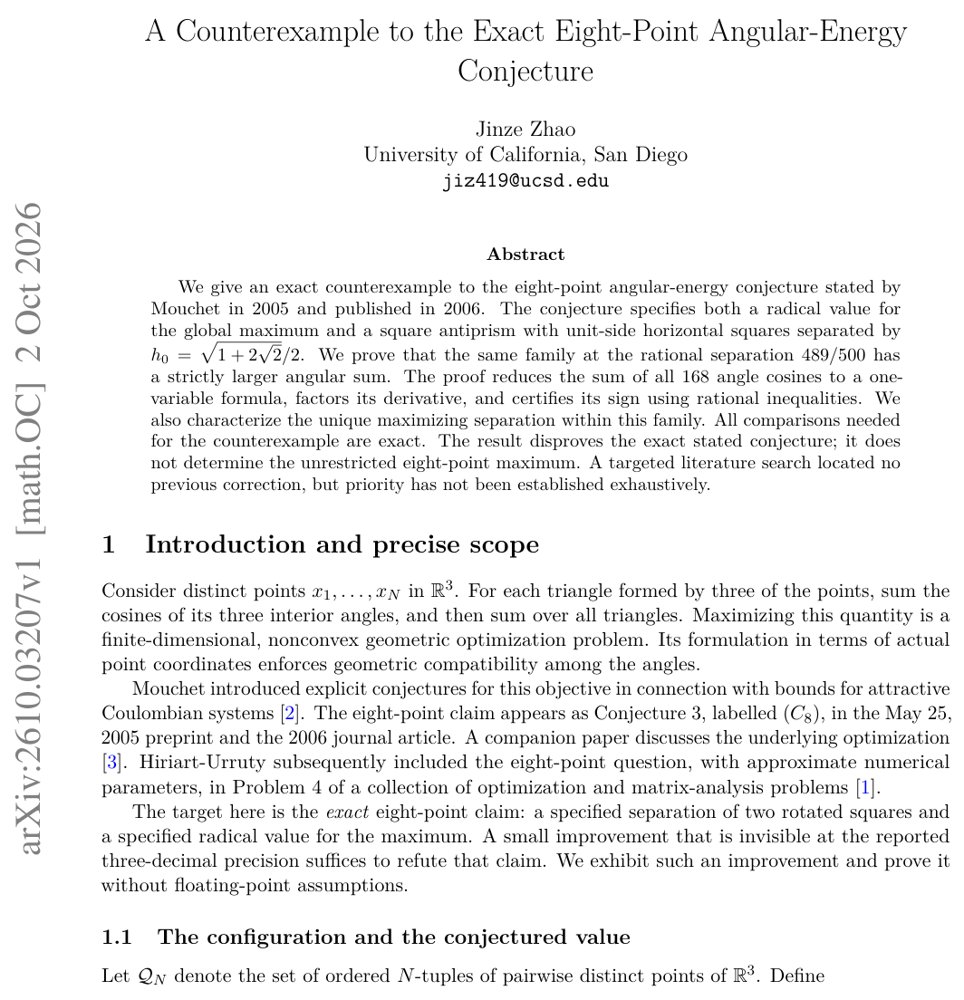 A Counterexample to the Exact Eight-Point Angular-Energy Conjecture Figure 1