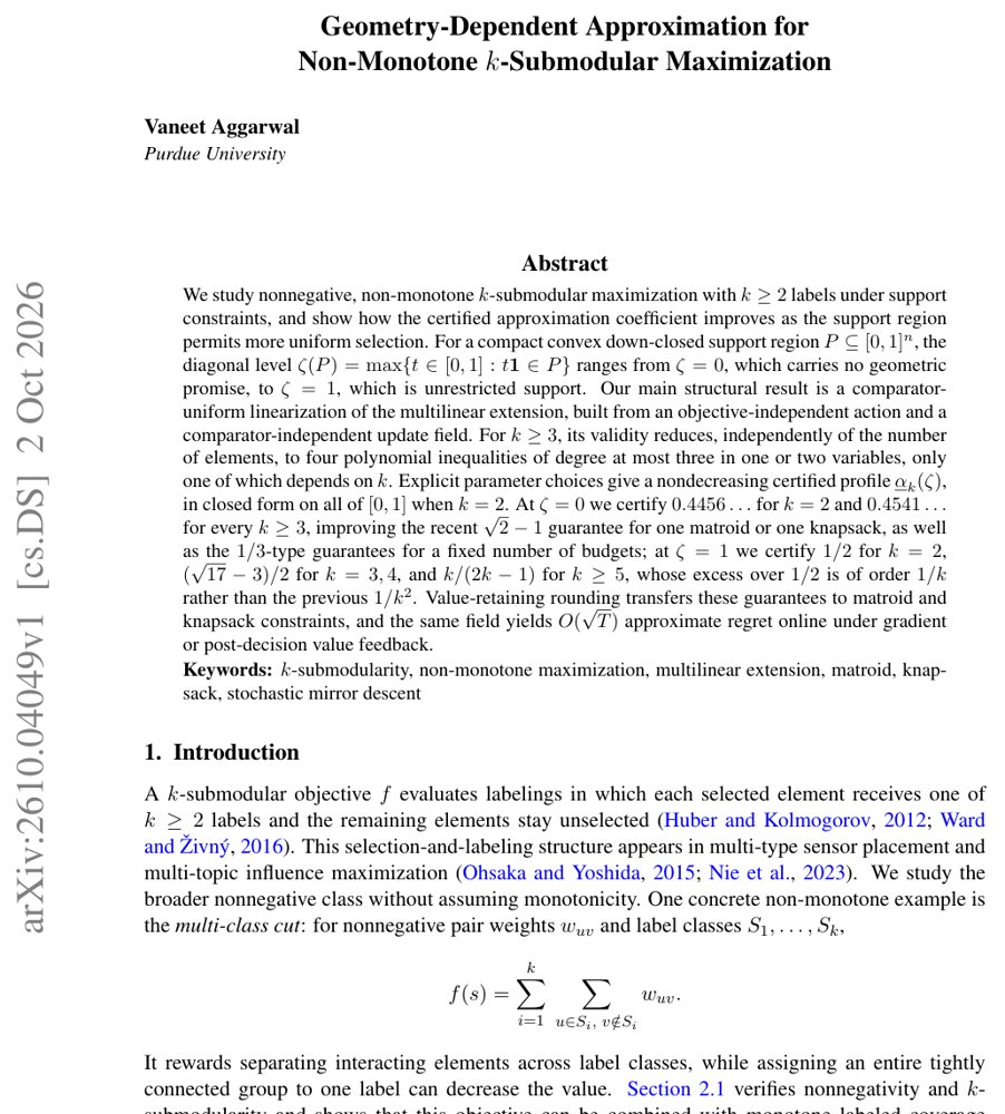 Geometry-Dependent Approximation for Non-Monotone $k$-Submodular Maximization Figure 1