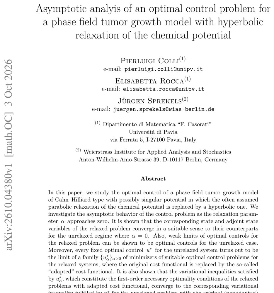 Asymptotic analyis of an optimal control problem for a phase field tumor growth model with hyperbolic relaxation of the chemical potential Figure 1