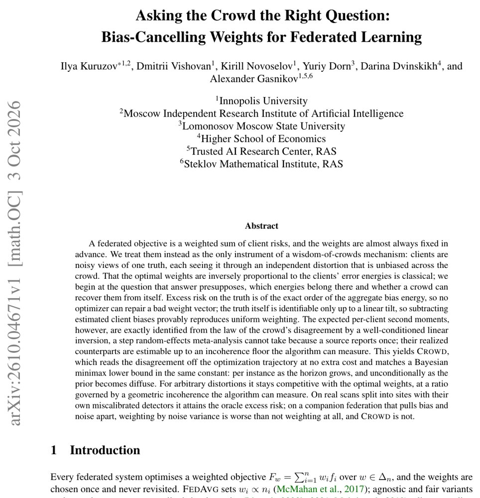 Asking the Crowd the Right Question: Bias-Cancelling Weights for Federated Learning Figure 1