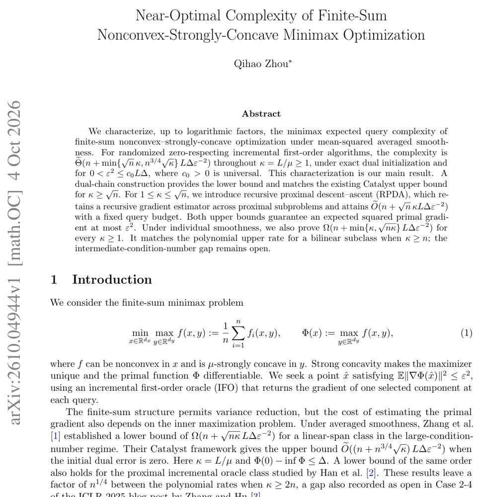 Near-Optimal Complexity of Finite-Sum Nonconvex-Strongly-Concave Minimax Optimization Figure 1
