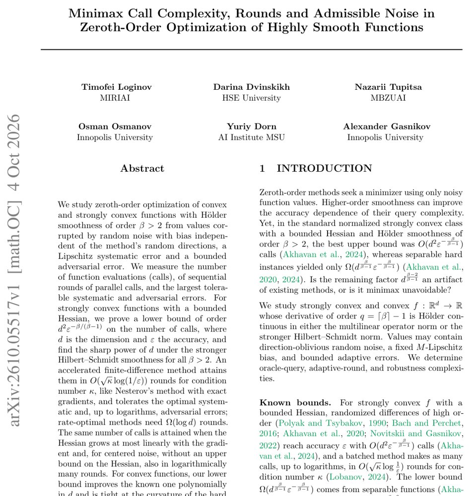 Minimax Call Complexity, Rounds and Admissible Noise in Zeroth-Order Optimization of Highly Smooth Functions Figure 1
