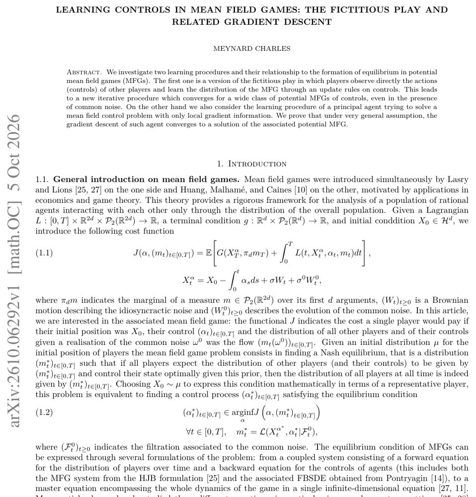Learning controls in mean field games: the fictitious play and related gradient descent Figure 1