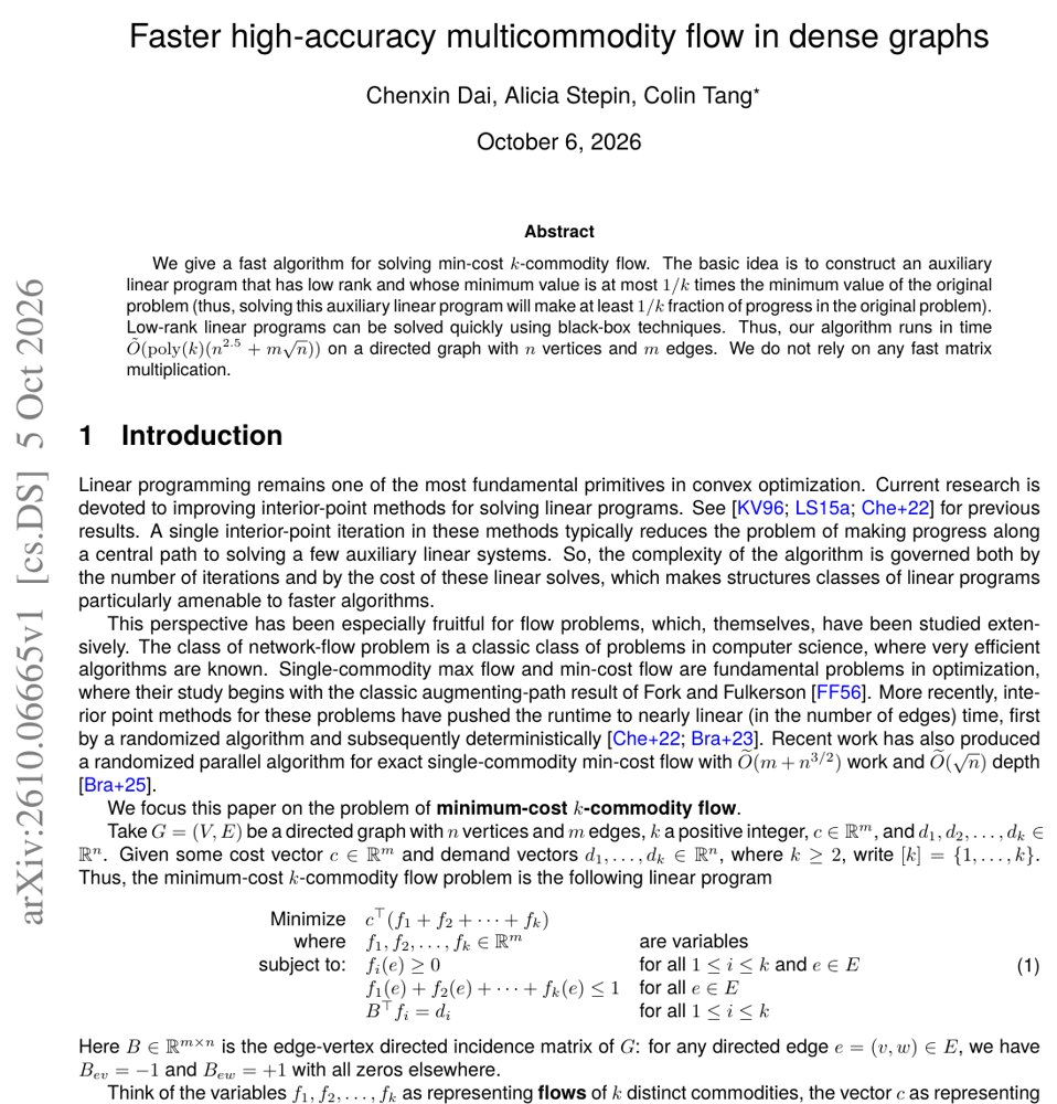 Faster high-accuracy multicommodity flow in dense graphs Figure 1