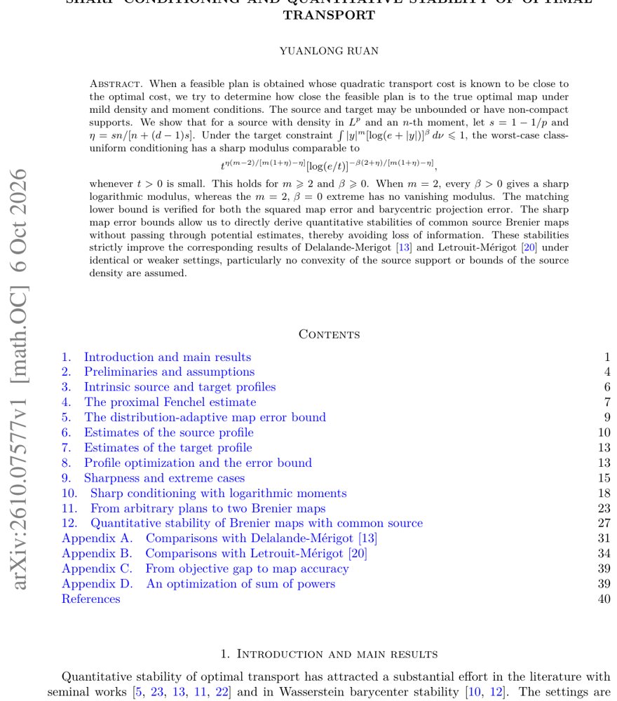 Sharp conditioning and quantitative stability of optimal transport Figure 1