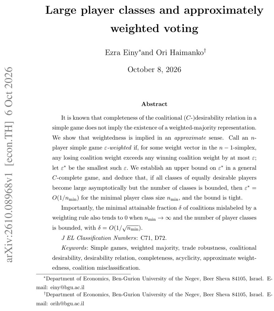 Large player classes and approximately weighted voting Figure 1