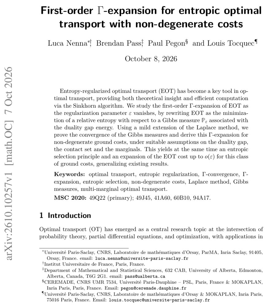 First-order $Γ$-expansion for entropic optimal transport with non-degenerate costs Figure 1