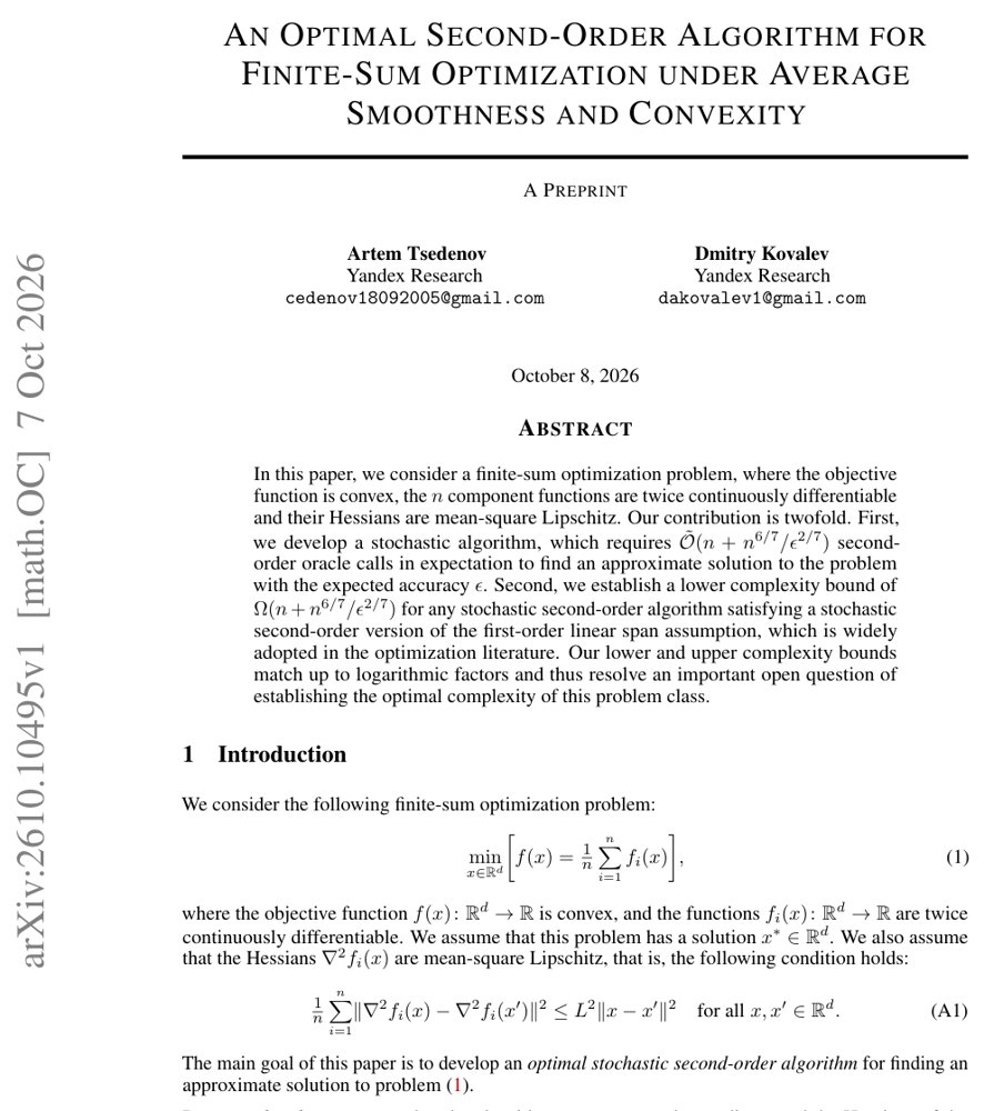 An Optimal Second-Order Algorithm for Finite-Sum Optimization under Average Smoothness and Convexity Figure 1