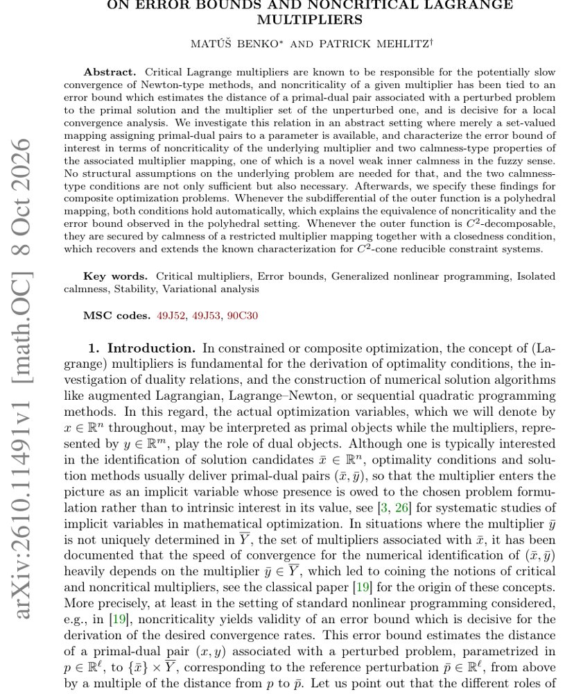 On error bounds and noncritical Lagrange multipliers Figure 1
