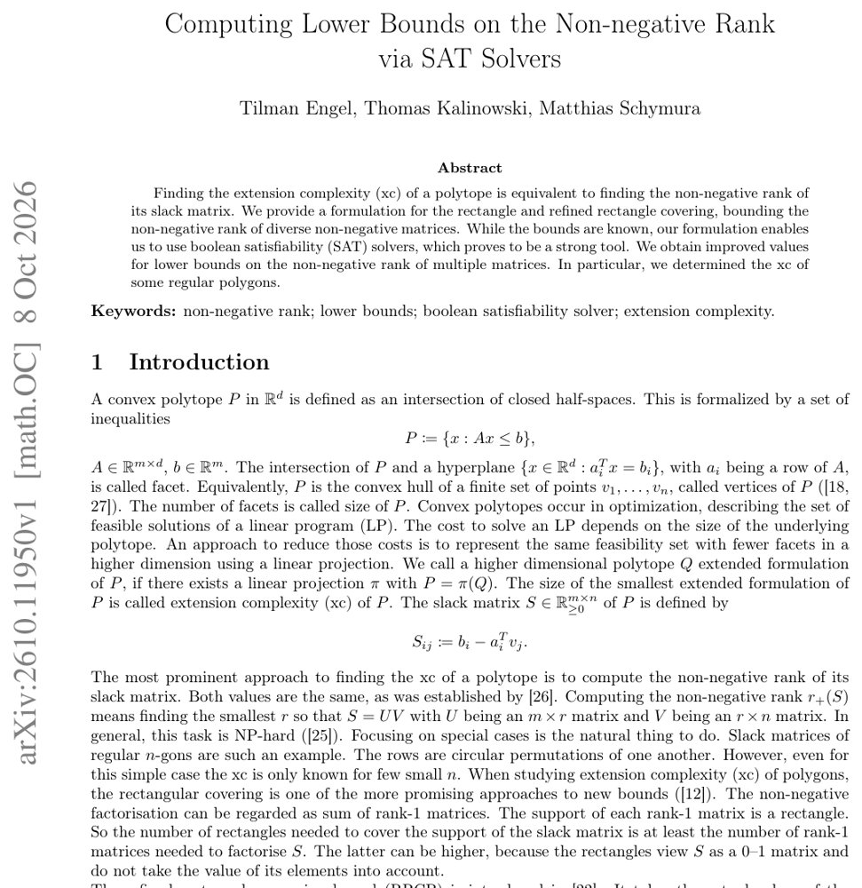 Computing Lower Bounds on the Non-negative Rank via SAT Solvers Figure 1