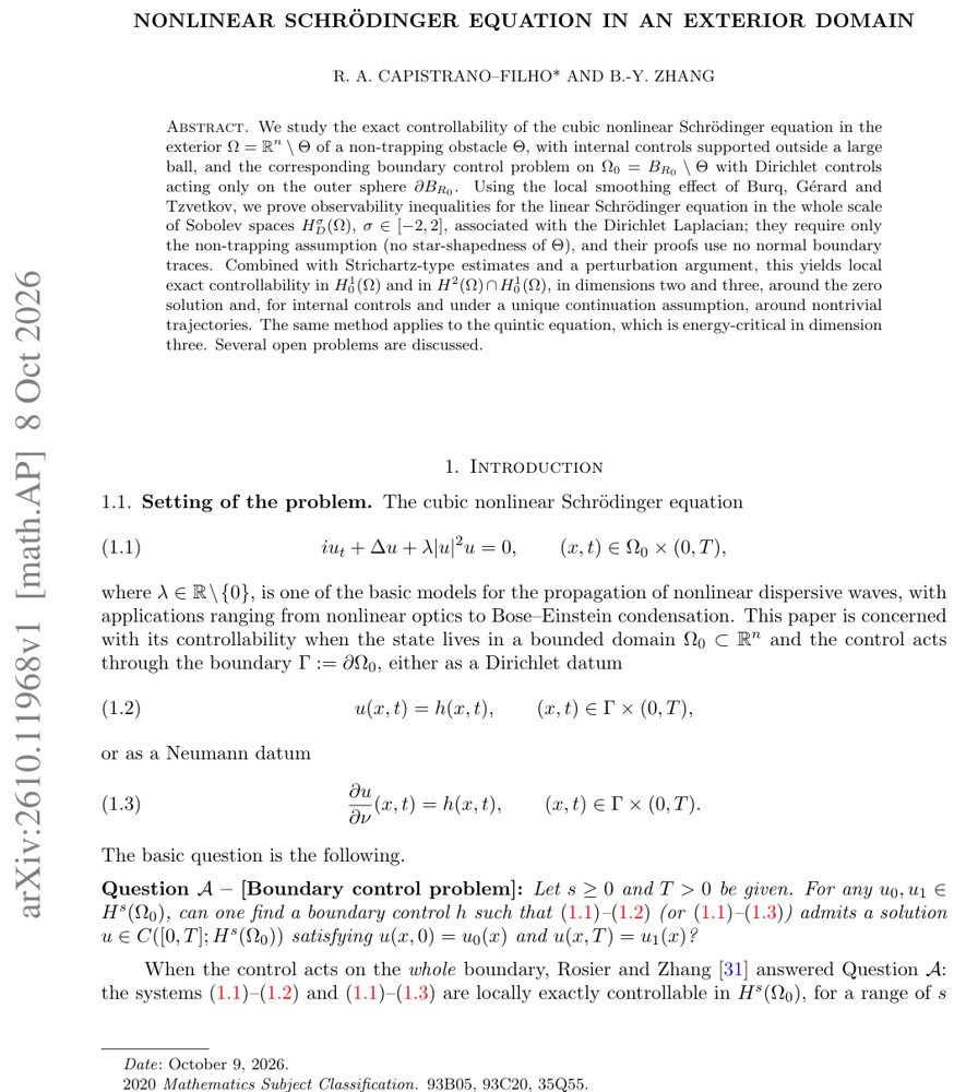Nonlinear Schrödinger equation in an exterior domain Figure 1