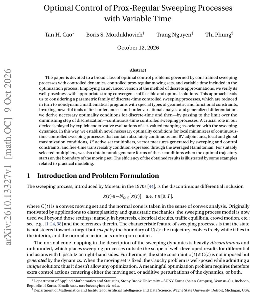 Optimal Control of Prox-Regular Sweeping Processes with Variable Time Figure 1
