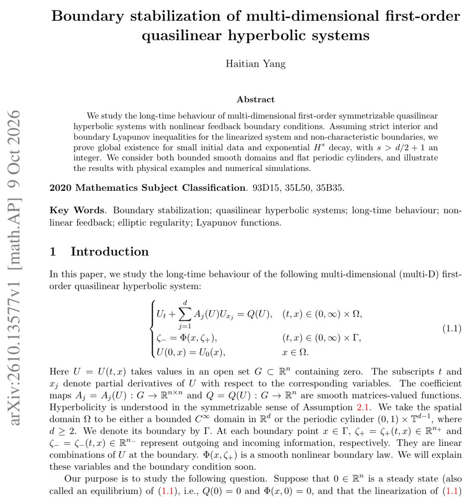 Boundary stabilization of multi-dimensional first-order quasilinear hyperbolic systems Figure 1