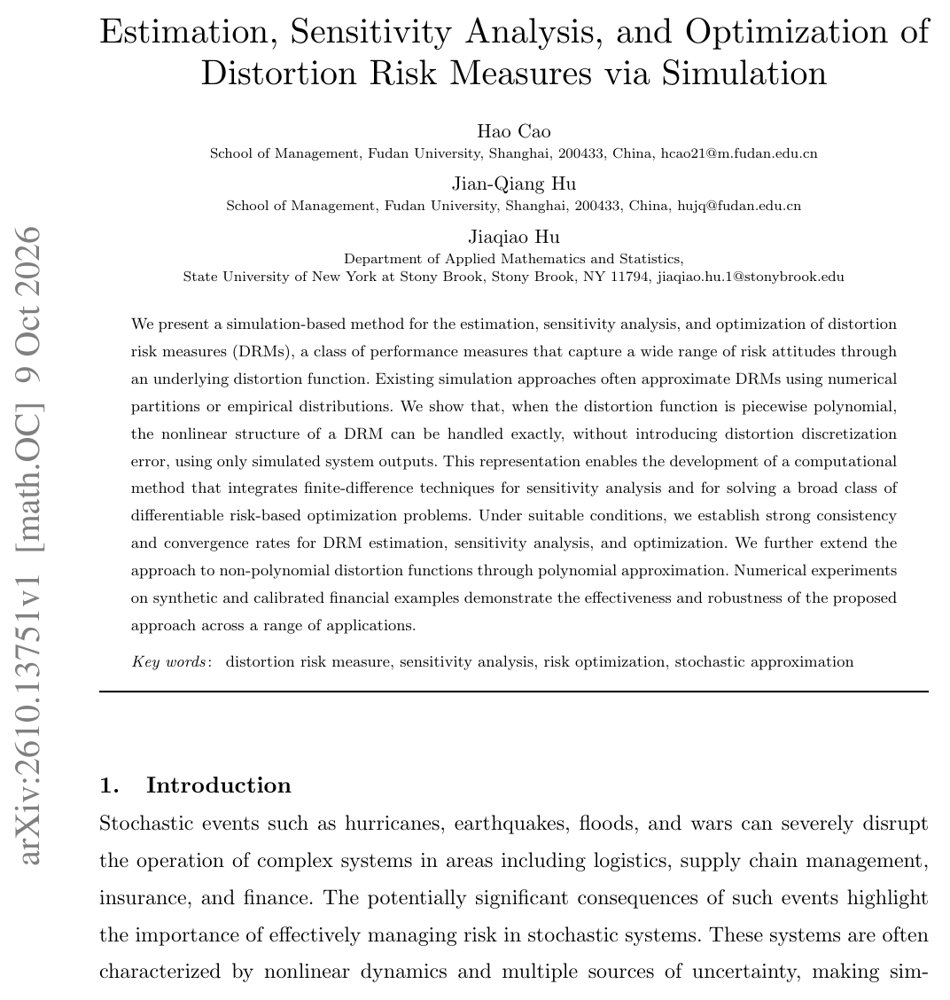 Estimation, Sensitivity Analysis, and Optimization of Distortion Risk Measures via Simulation Figure 1