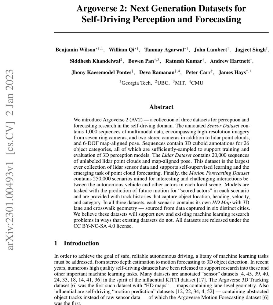 Argoverse 2: Next Generation Datasets for Self-Driving Perception and Forecasting Figure 1