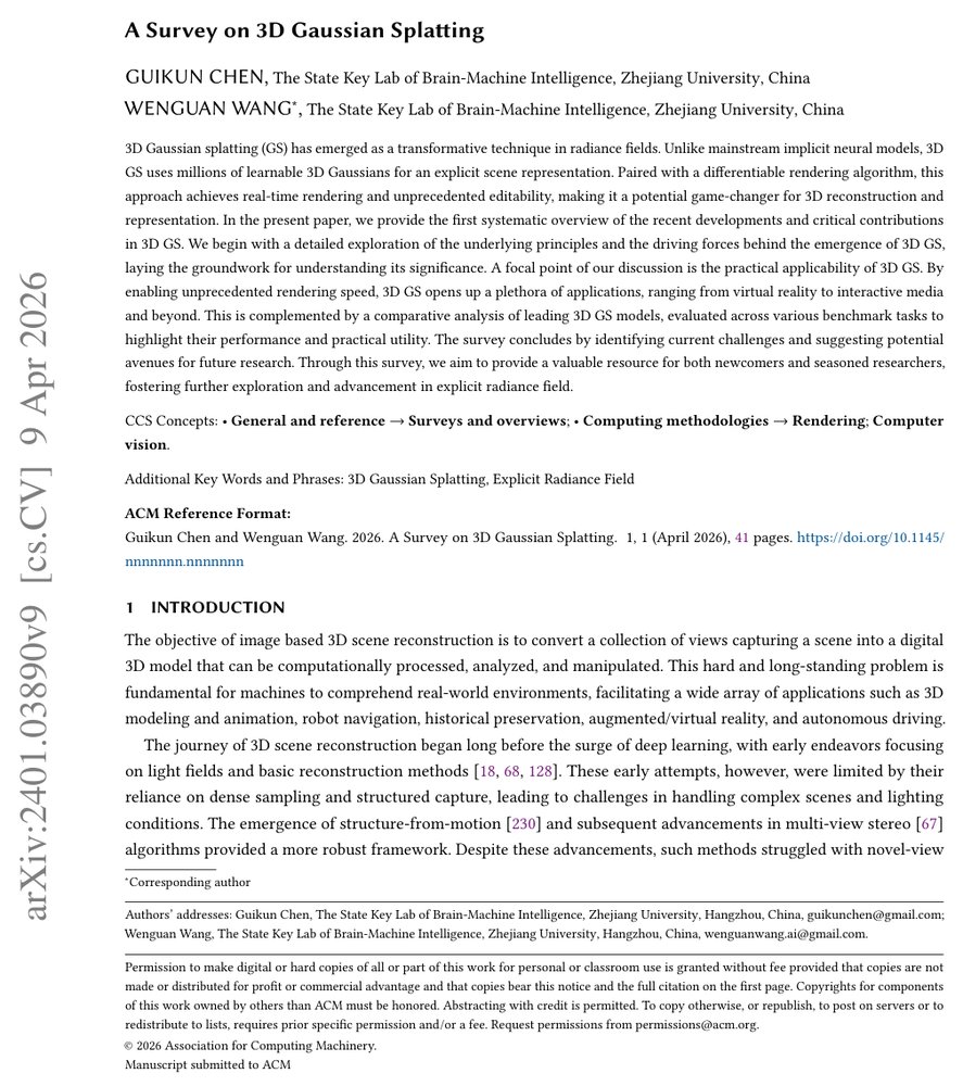 A Survey on 3D Gaussian Splatting Figure 1