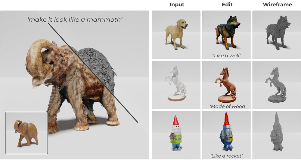GSEdit: Efficient Text-Guided Editing of 3D Objects via Gaussian Splatting Figure 1