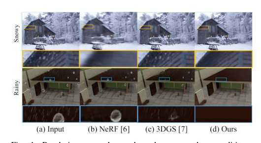 WeatherGS: 3D Scene Reconstruction in Adverse Weather Conditions via Gaussian Splatting Figure 1
