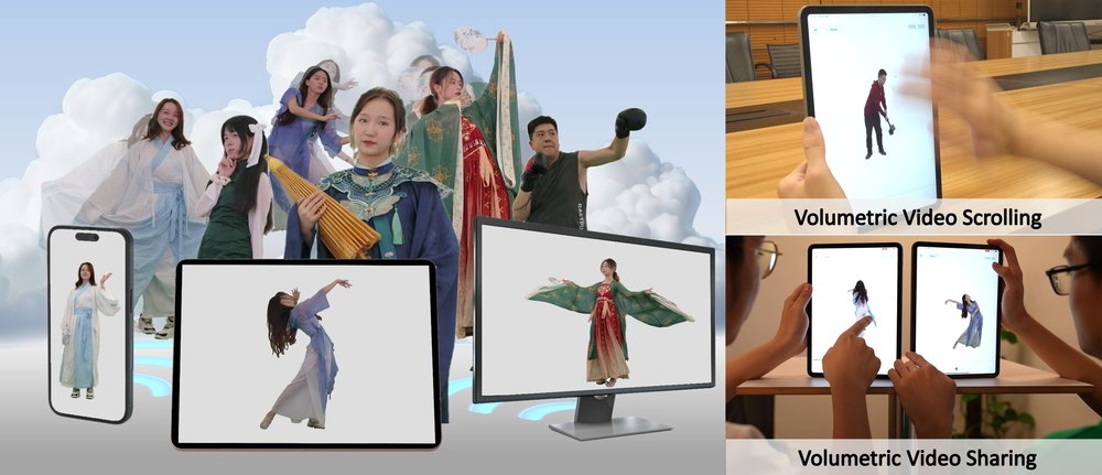 V^3: Viewing Volumetric Videos on Mobiles via Streamable 2D Dynamic Gaussians Figure 1