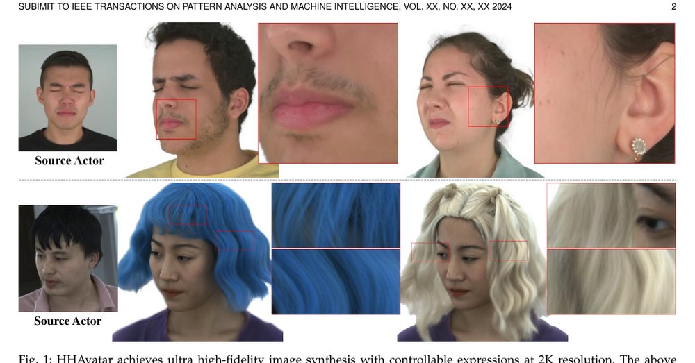 Gaussian Head Avatar: Ultra High-fidelity Head Avatar via Dynamic Gaussians Figure 1