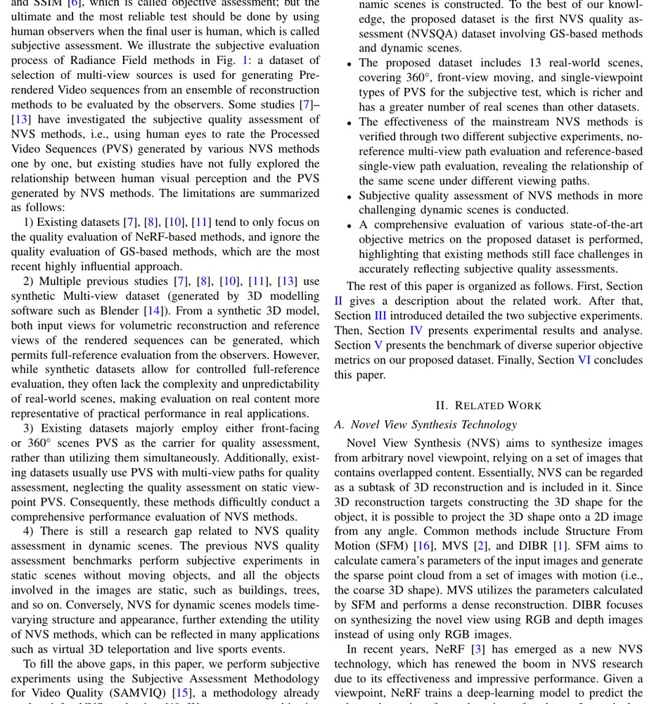 Evaluating Human Perception of Novel View Synthesis: Subjective Quality Assessment of Gaussian Splatting and NeRF in Dynamic Scenes Figure 1