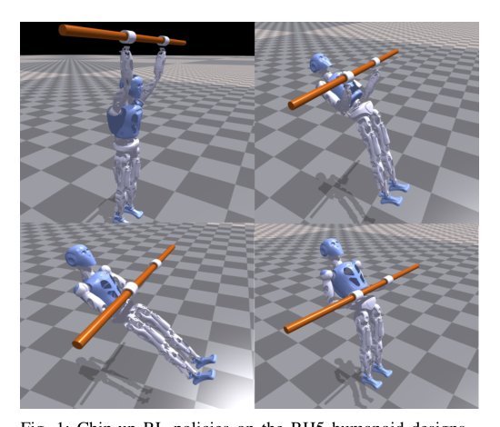 Evolutionary Continuous Adaptive RL-Powered Co-Design for Humanoid Chin-Up Performance Figure 1