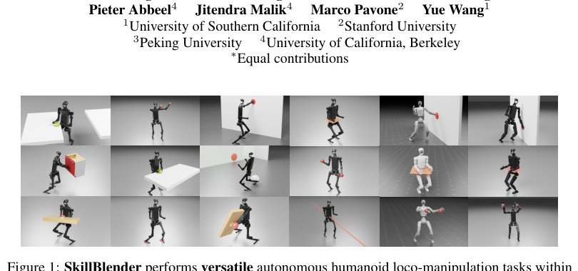 SkillBlender: Towards Versatile Humanoid Whole-Body Loco-Manipulation via Skill Blending Figure 1