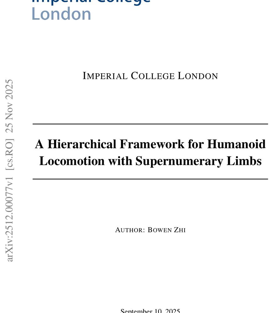 A Hierarchical Framework for Humanoid Locomotion with Supernumerary Limbs Figure 1