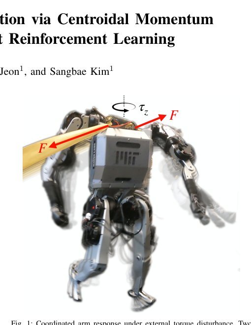 Learning Humanoid Arm Motion via Centroidal Momentum Regularized Multi-Agent Reinforcement Learning Figure 1