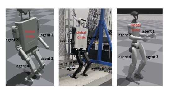 MASH: Cooperative-Heterogeneous Multi-Agent RL for Single Humanoid Robot Locomotion Figure 1